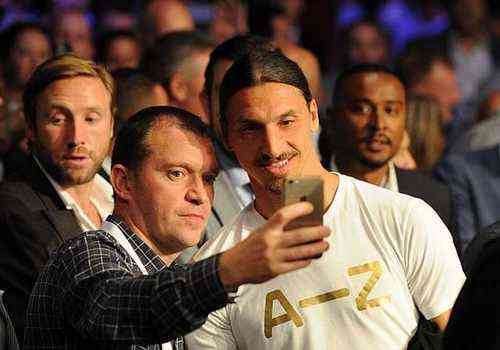 Match room boxing 02 arena 10/09/16: Picture; Kevin Quigley/Daily Mail Gennady Golovkin v Kell Brook Zlatan Ibrahimovic ringside