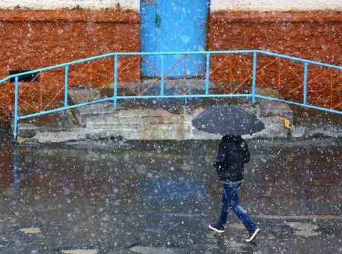 В России выпал летний снег