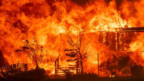 пожар в Национальном парке Глейшер в США.