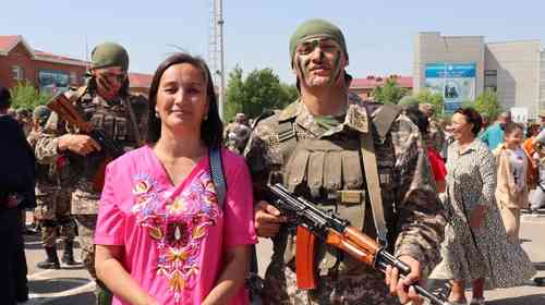 Солдаты приняли присягу в Шымкенте